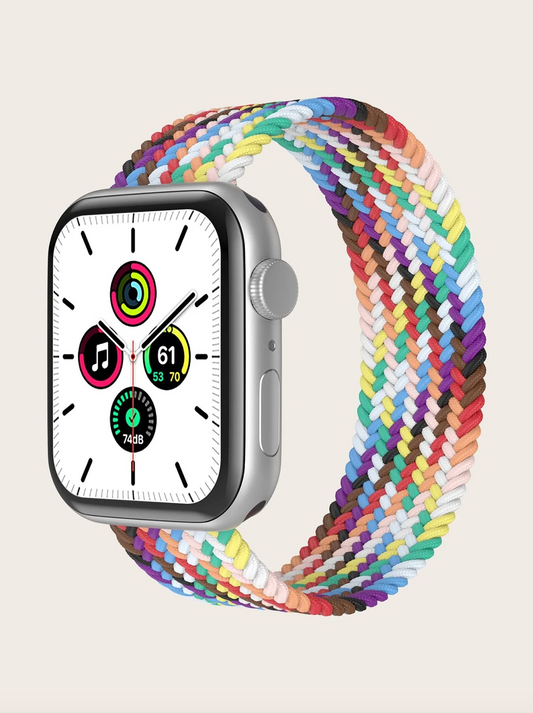 Curea Apple Watch Multicolor Nylon Impletit
