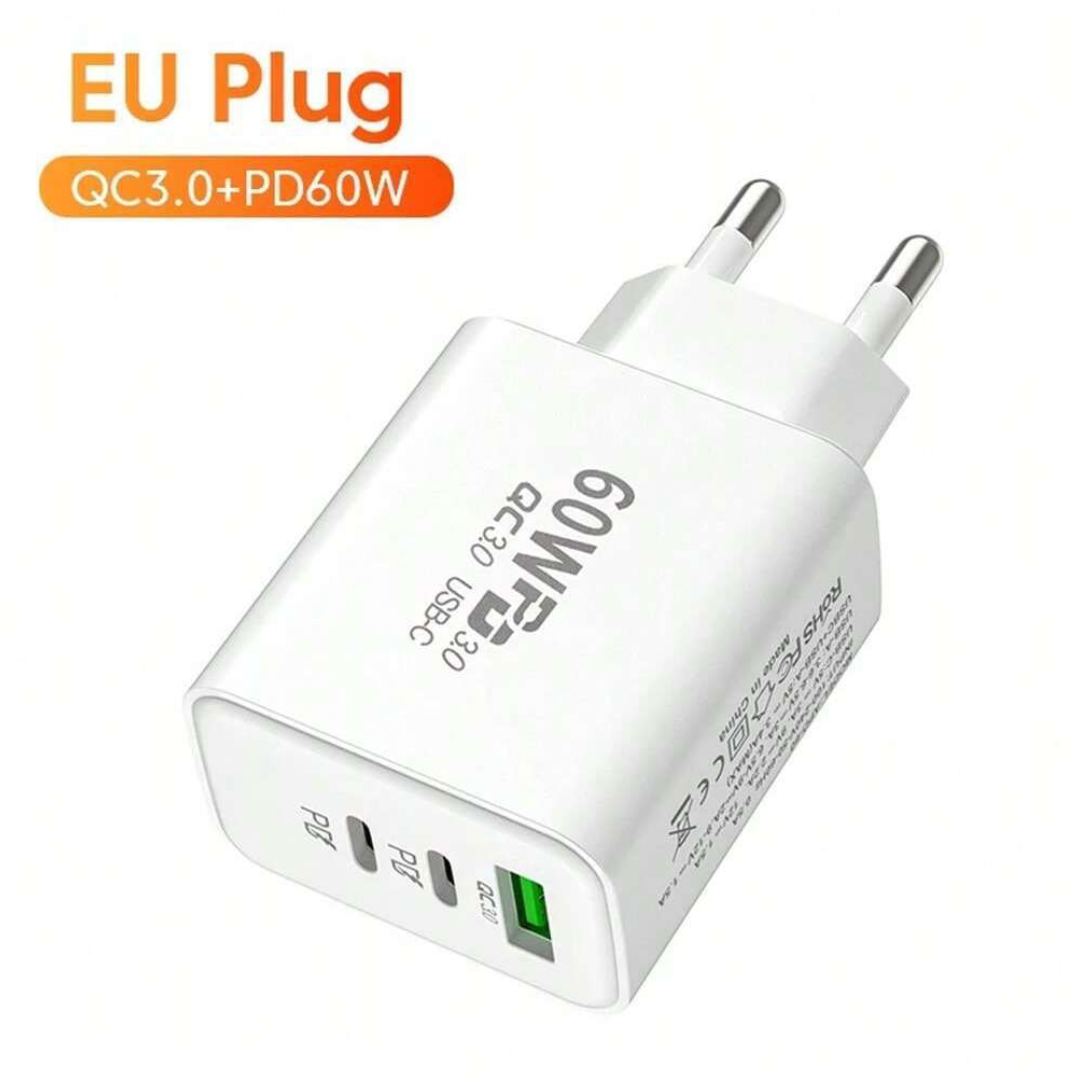 Incarcator fast charge 3 in 1, 60W