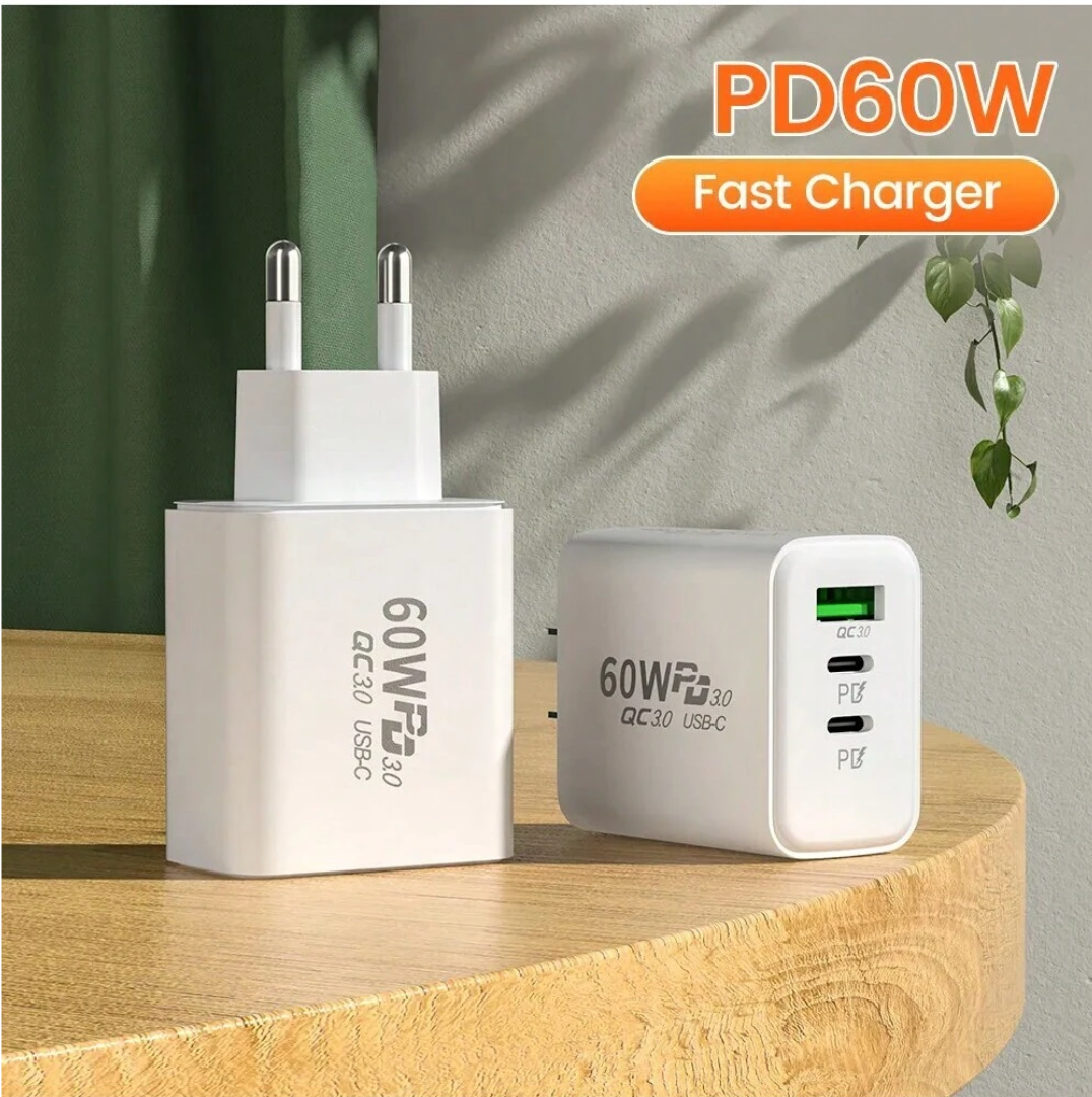 Incarcator fast charge 3 in 1, 60W