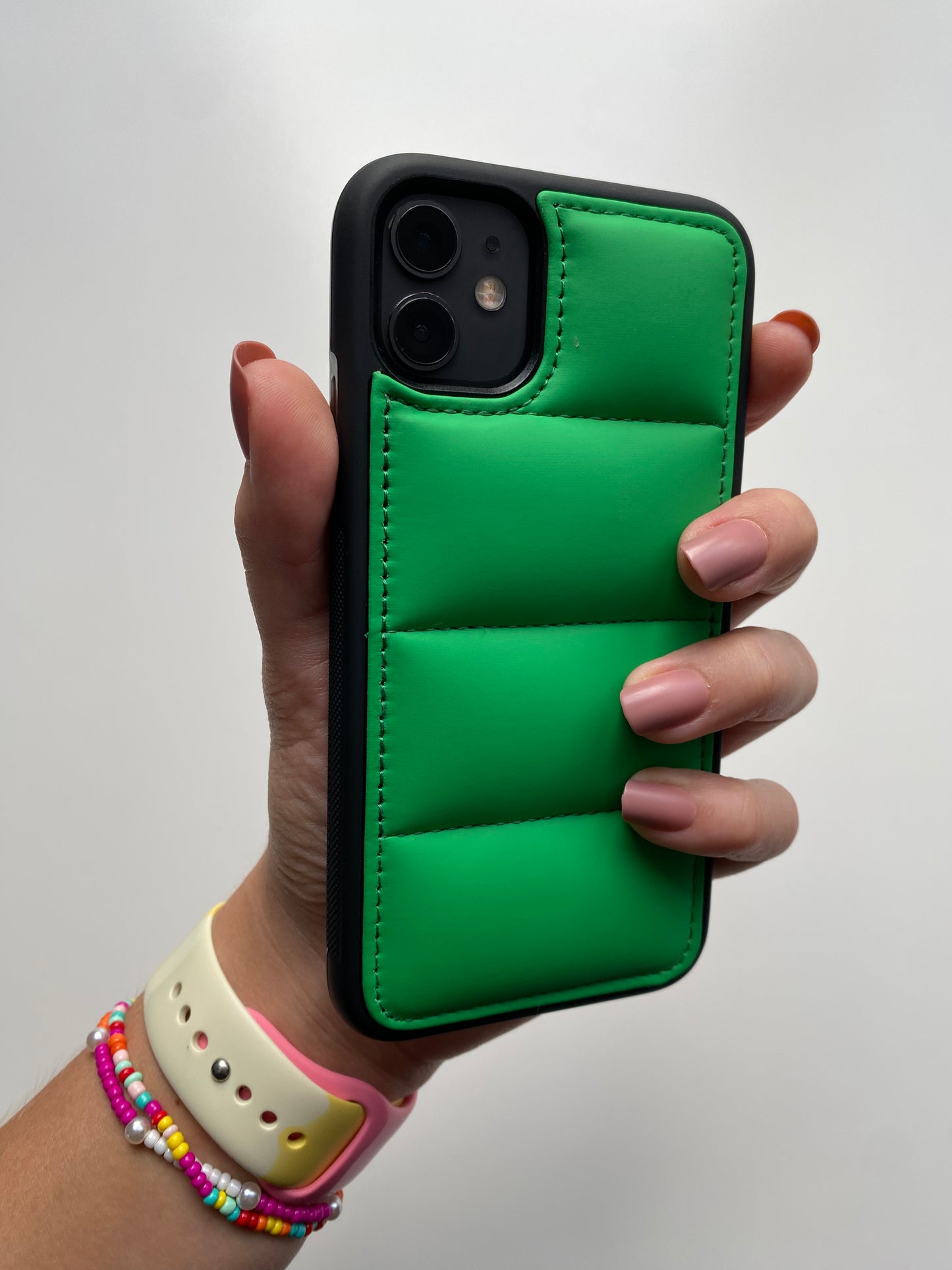 Husa iPhone Puffer 2.0 Neon Green