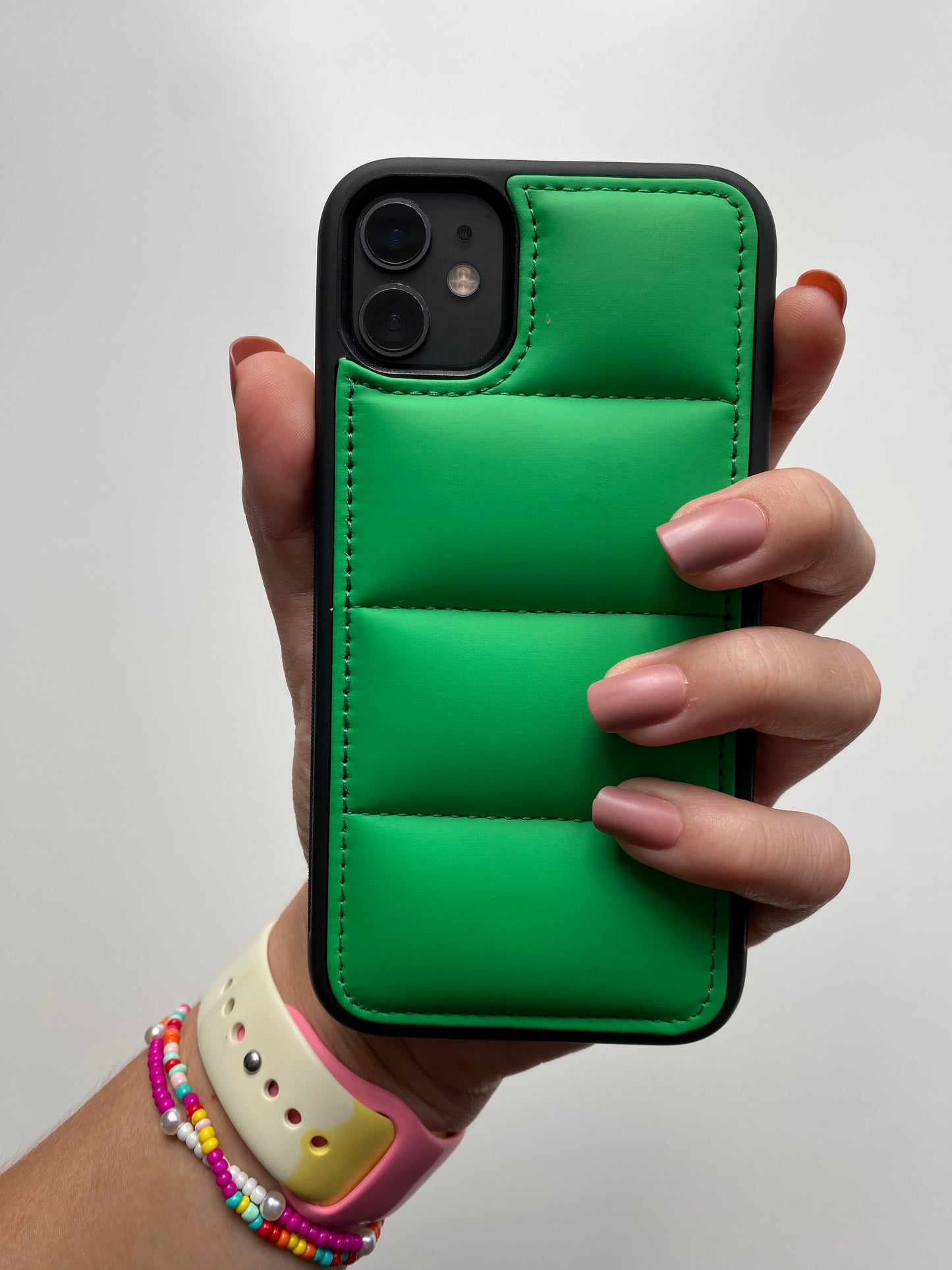 Husa iPhone Puffer 2.0 Neon Green