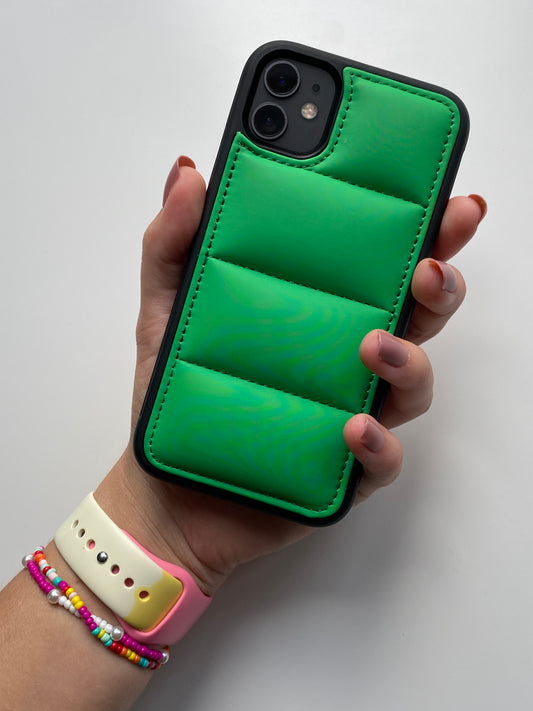 Husa iPhone Puffer 2.0 Neon Green