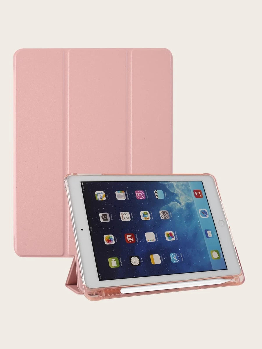 Husa iPad cu suport Pencil Flower Pink