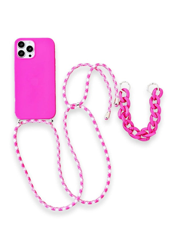 Husa iPhone Pink Chain