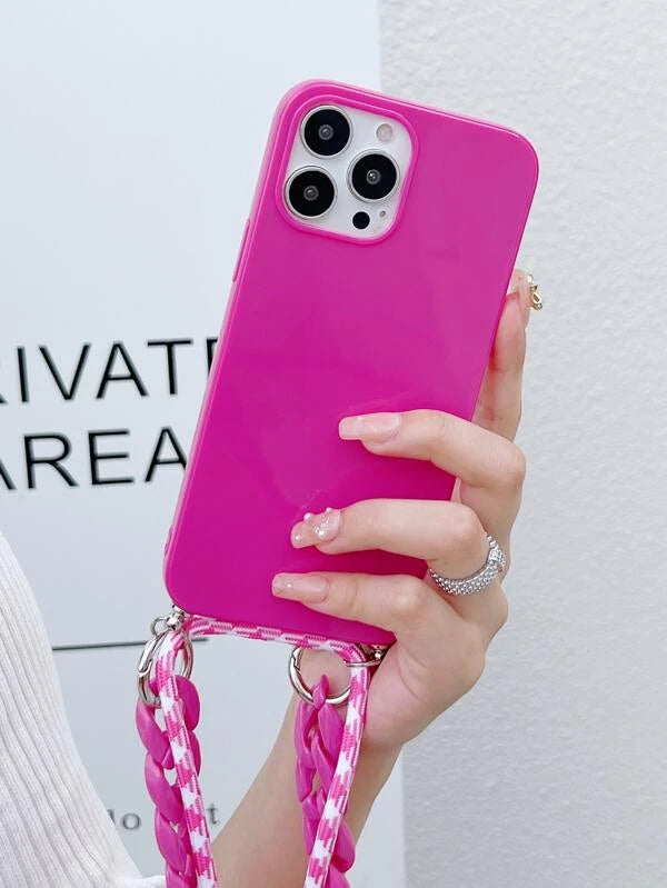 Husa iPhone Pink Chain