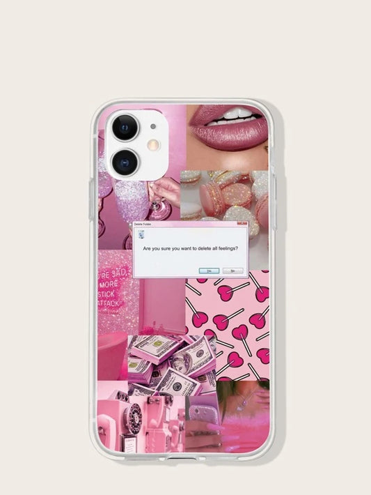 Husa iPhone Collage Pink