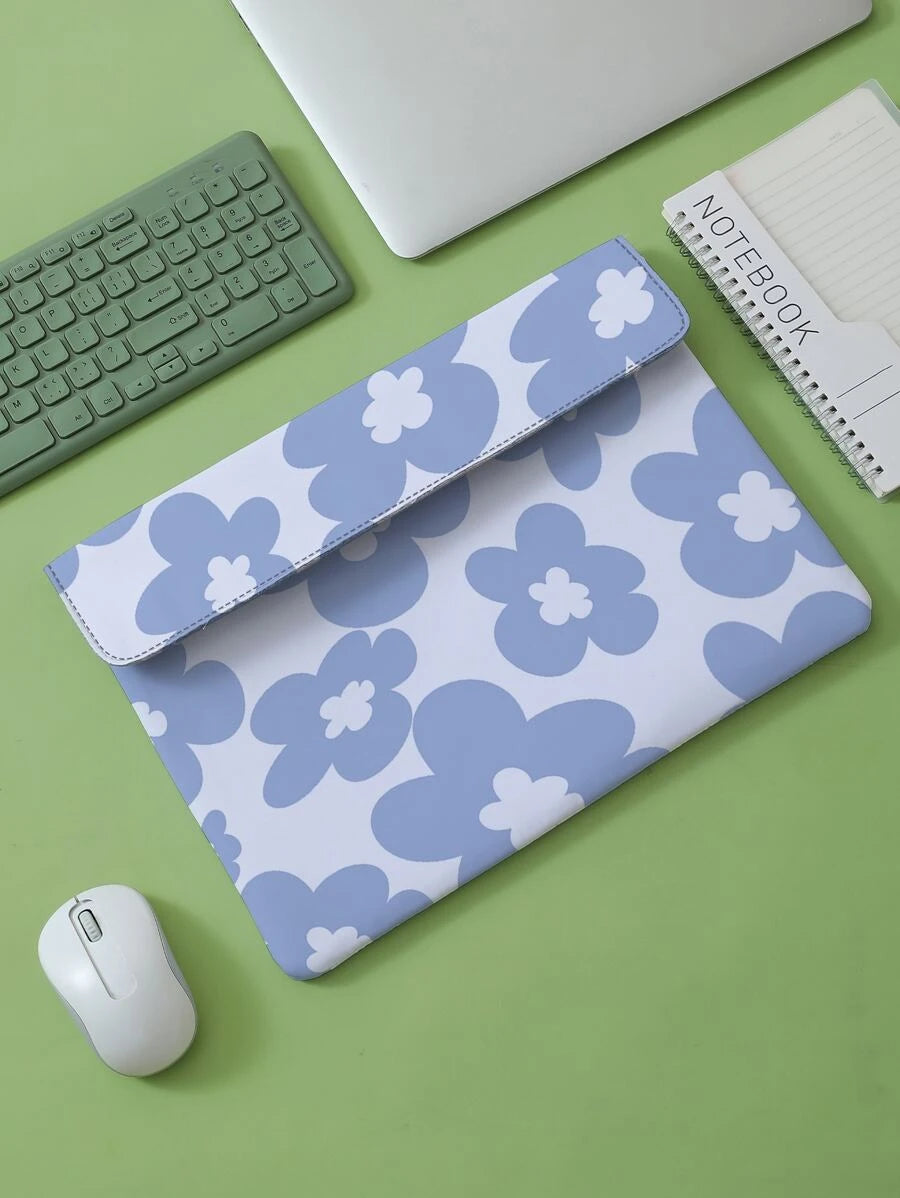 Geanta MacBook Plic Floral Blue