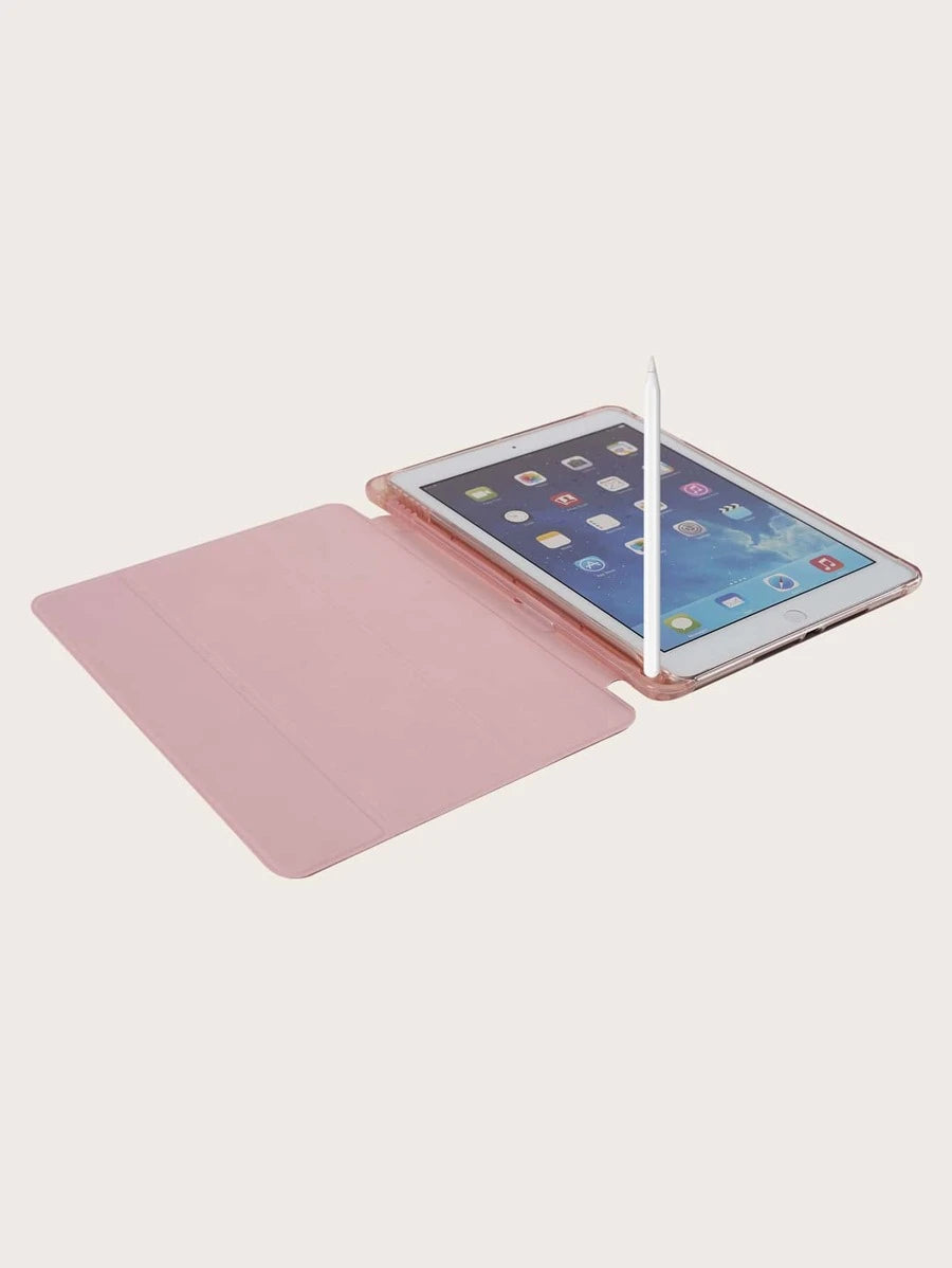 Husa iPad cu suport Pencil Flower Pink