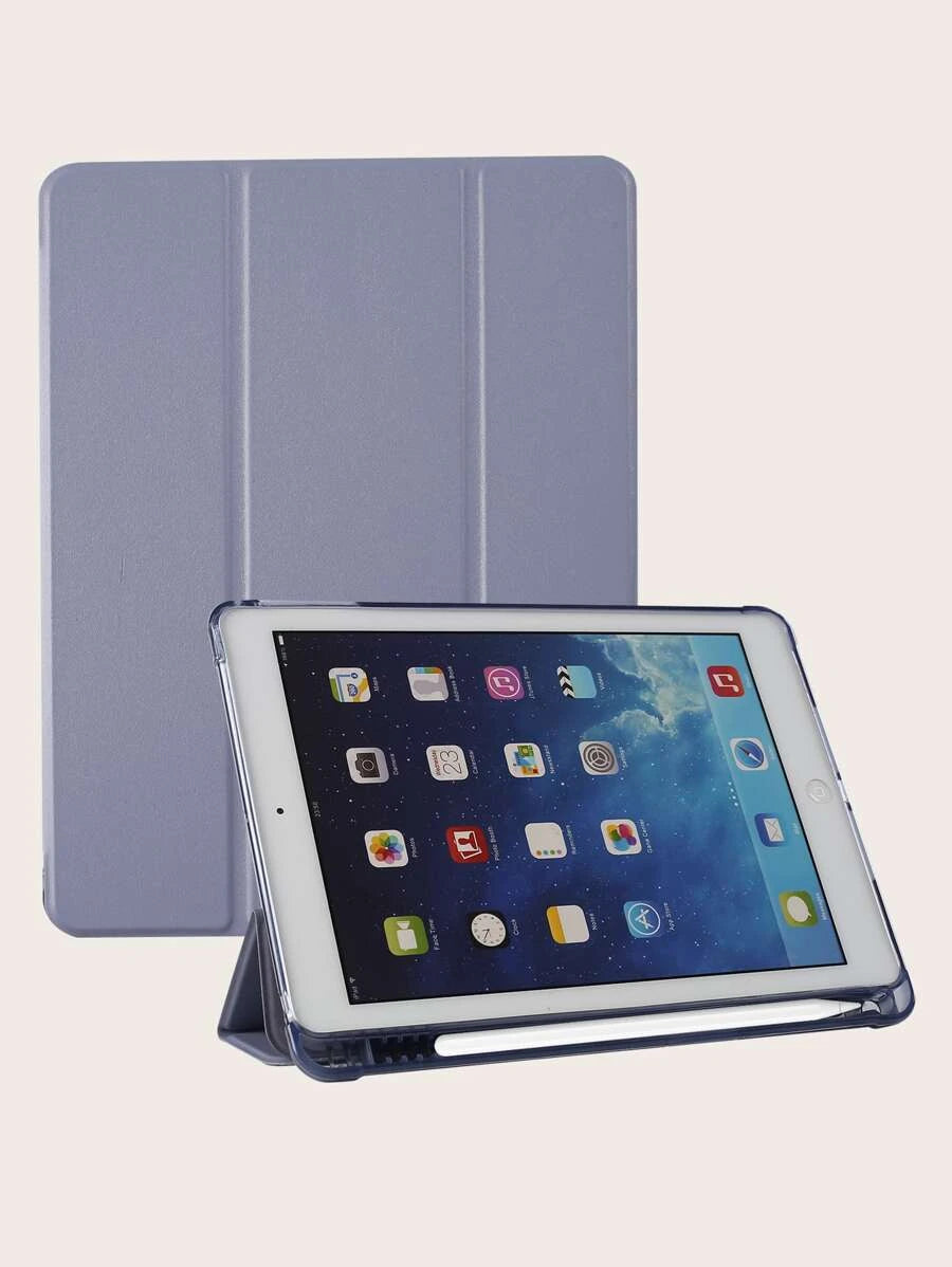 Husa iPad cu suport Pencil Flower Dusty Purple