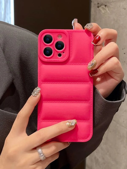 Husa iPhone Puffer Fuxia