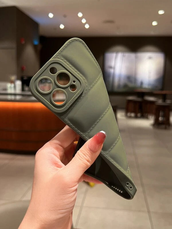 Husa iPhone Puffer Kaki