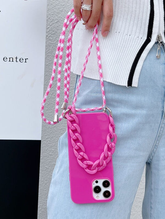 Husa iPhone Pink Chain