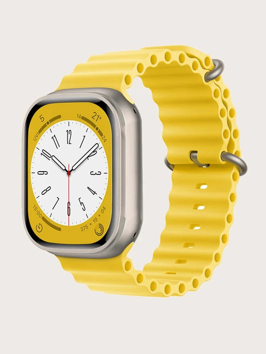 Curea Apple Watch Yellow Silicone